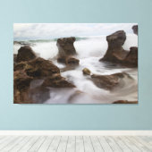 コーラルコーブパークビーチアンドウェーブズ キャンバスプリント (インサイチュ (ウッドフロア))