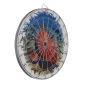 コーラルゴルフボール上のハタ魚ゴルフボールマーカー ダーツボード (正面左)