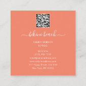 コーラルゴールドビキニランジェリービーチ衣装下着 スクエア名刺 (裏面)