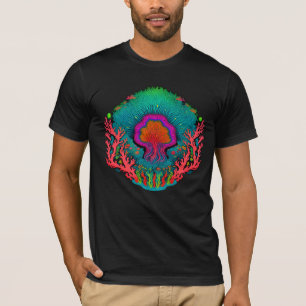 コーラルサイケデリックリーフ – 1 Tシャツ