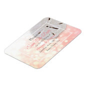 コーラルサンドドルウェディング日付磁石を保存 マグネット (左側)