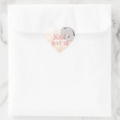 コーラルサンドドルシーサイド結婚式用シール ハートシール (バッグ)