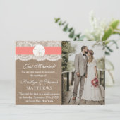 コーラルサンドドルビーチ結婚式写真結婚 案内状 (スタンド正面)