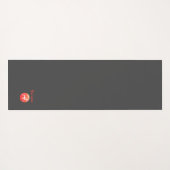 コーラルサークル名イニシャル波状灰色ヨガマット ヨガマット (裏面(横))