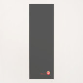 コーラルサークル名イニシャル波状灰色ヨガマット ヨガマット (正面)