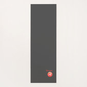 コーラルサークル名イニシャル波状灰色ヨガマット ヨガマット (裏面)