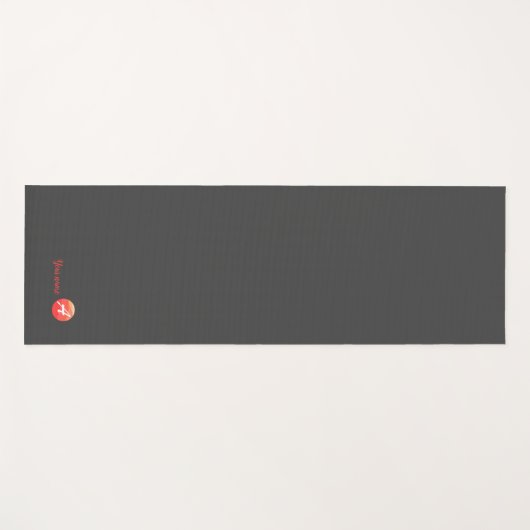 コーラルサークル名イニシャル波状灰色ヨガマット ヨガマット (正面(横))