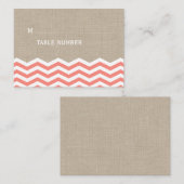 コーラルシェブロンオンバーラップ座席表 プレイスカード (正面/裏面)