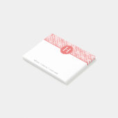 コーラルシェブロンカスタムズモノグラム ポストイット (アングル)