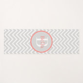 コーラルシェブロンモノグラム ヨガマット (正面(横))