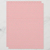 コーラルシェブロン/ジグザグスクラップブック紙 (正面/裏面)