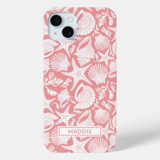 コーラルシェルのパーソナライズデザイン Case-Mate iPhoneケース (裏面)