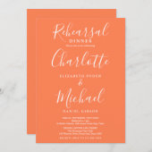 コーラルシグネチャースクリプトリハーサルディナー 招待状 (正面/裏面)