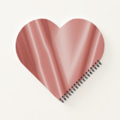 コーラルシルクのテクスチャ黄金の枠。 ノートブック (裏面)