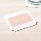 コーラルシンプルにエレガントな結婚式 ペーパーコースター (アングル)