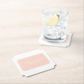 コーラルシンプルにエレガントな結婚式 ペーパーコースター (インサイチュ)