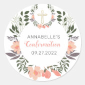 コーラルシンプルフローラ確認 ラウンドシール (正面)