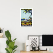 コーラルシーオーストラリア~ヴィンテージ旅行 ポスター (ホームオフィス)