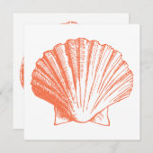 コーラルシーシェルルアウ（ハワイ式宴会）披露宴招待状 招待状 (正面/裏面)