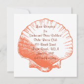 コーラルシーシェルルアウ（ハワイ式宴会）披露宴招待状 招待状 (裏面)