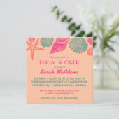 コーラルシーシェル結婚ズのブライダルシャワー招待 招待状 (スタンド正面)