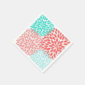 コーラルシーフオムティール（緑がかった色）ダリアムス スタンダードカクテルナプキン (角)