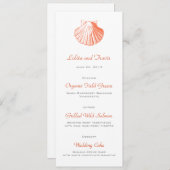 コーラルシー結婚シェルのメニューカード メニュー (正面/裏面)