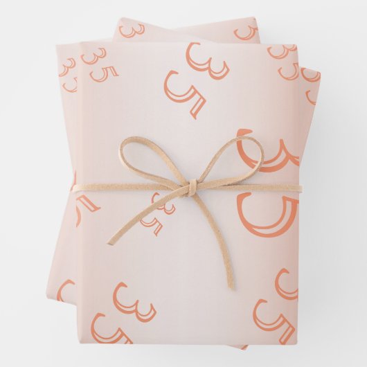  コーラルジェム&グリッター35結婚's Anniversary  ラッピングペーパーシート (インサイチュ)