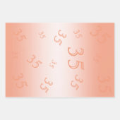  コーラルジェム&グリッター35結婚's Anniversary  ラッピングペーパーシート (正面)