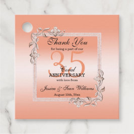 コーラルジェム&グリッター35結婚th Anniversary フェイバータグ