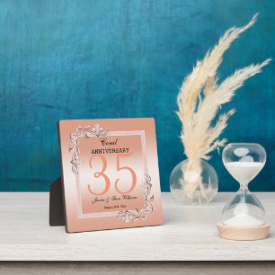 コーラルジェム&グリッター35結婚th Anniversary フォトプラーク