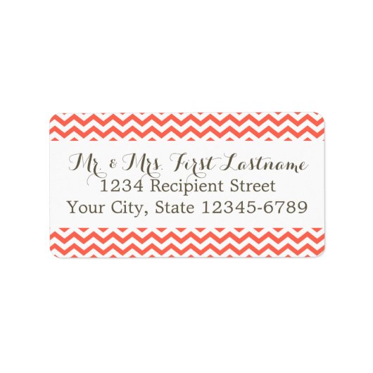 コーラルジグザグ ラベル (正面)