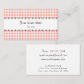 コーラルジンガムストライプ名刺 名刺 (正面/裏面)