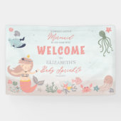 コーラルスイートリトルマーメイドシーガールベビー散水 横断幕 (横)