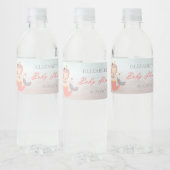 コーラルスウィートリトルマーメイドシーガールベビーシャワー ペットボトルラベル (ボトル)