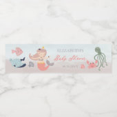 コーラルスウィートリトルマーメイドシーガールベビーシャワー ペットボトルラベル (シングルラベル)