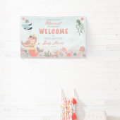 コーラルスウィートリトルマーメイドシーガールベビーシャワー 横断幕 (インサイチュ)