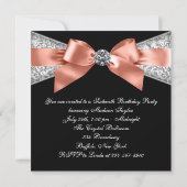 コーラルスウィート16バースデーパーティ招待状 招待状 (裏面)