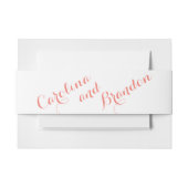 コーラルスクリプト結婚式招待状ベリーバンド 招待状ベリーバンド (正面例)