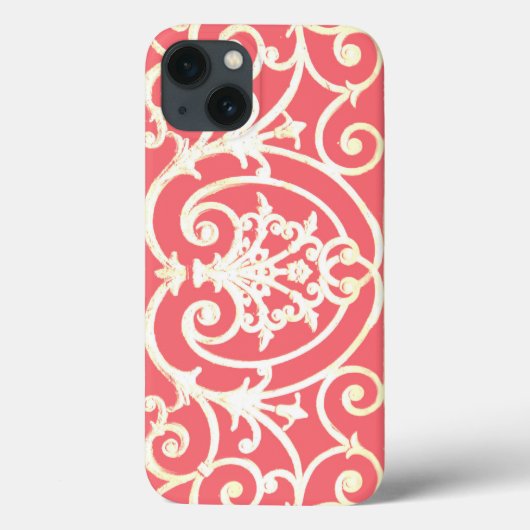 コーラルスクロールワークパターン ケースメイト iPhoneケース Case-Mate iPhoneケース (裏面)