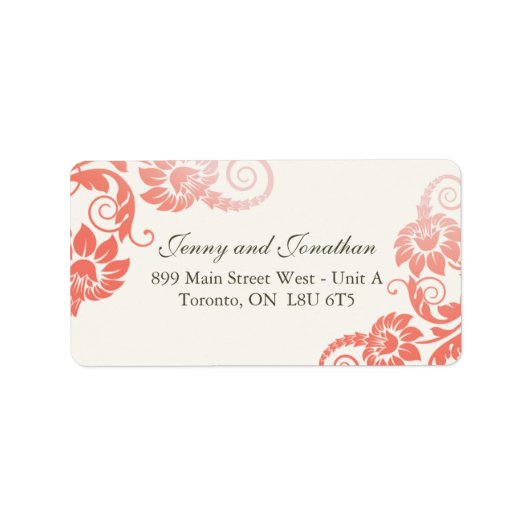 コーラルスタイリッシュフローラ住所 シール (正面)