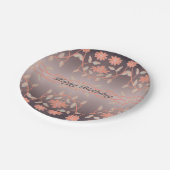 コーラルスタイリッシュフローラ ペーパープレート (アングル)