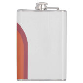 コーラルスタイリッシュマゼンタピンクアーチおよびモノグラム フラスク (裏面)