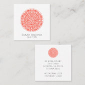 コーラルスタイリッシュマンダラユニバースシンボル スクエア名刺 (正面/裏面)