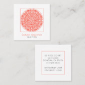 コーラルスタイリッシュモダンマンダラユニバースシンボル スクエア名刺 (正面/裏面)