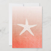 コーラルスターフィッシュビーチ結婚式招待状 招待状 (裏面)