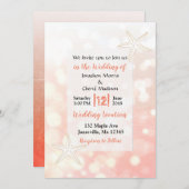 コーラルスターフィッシュビーチ結婚式招待状 招待状 (正面/裏面)