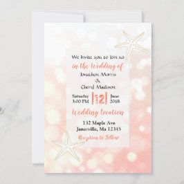 コーラルスターフィッシュビーチ結婚式招待状 招待状