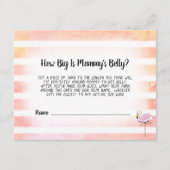 コーラルストライプのフラミンゴママの腹のサイズゲーム エンクロージャーカード (正面)