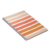 コーラルストライプオレンジストライプ色 ノートブック (右側)